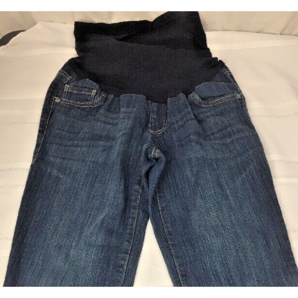 Womens Oh Baby by Motherhood Maternity Capri Cropped Denim Jeans Size Medium